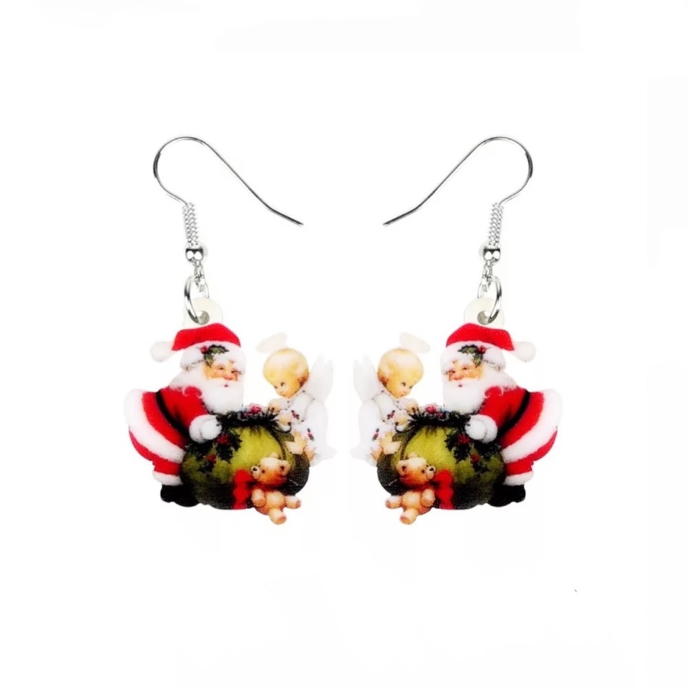 FREE SHIPPING | Double-Sided Acrylic Dangle Earrings NWT